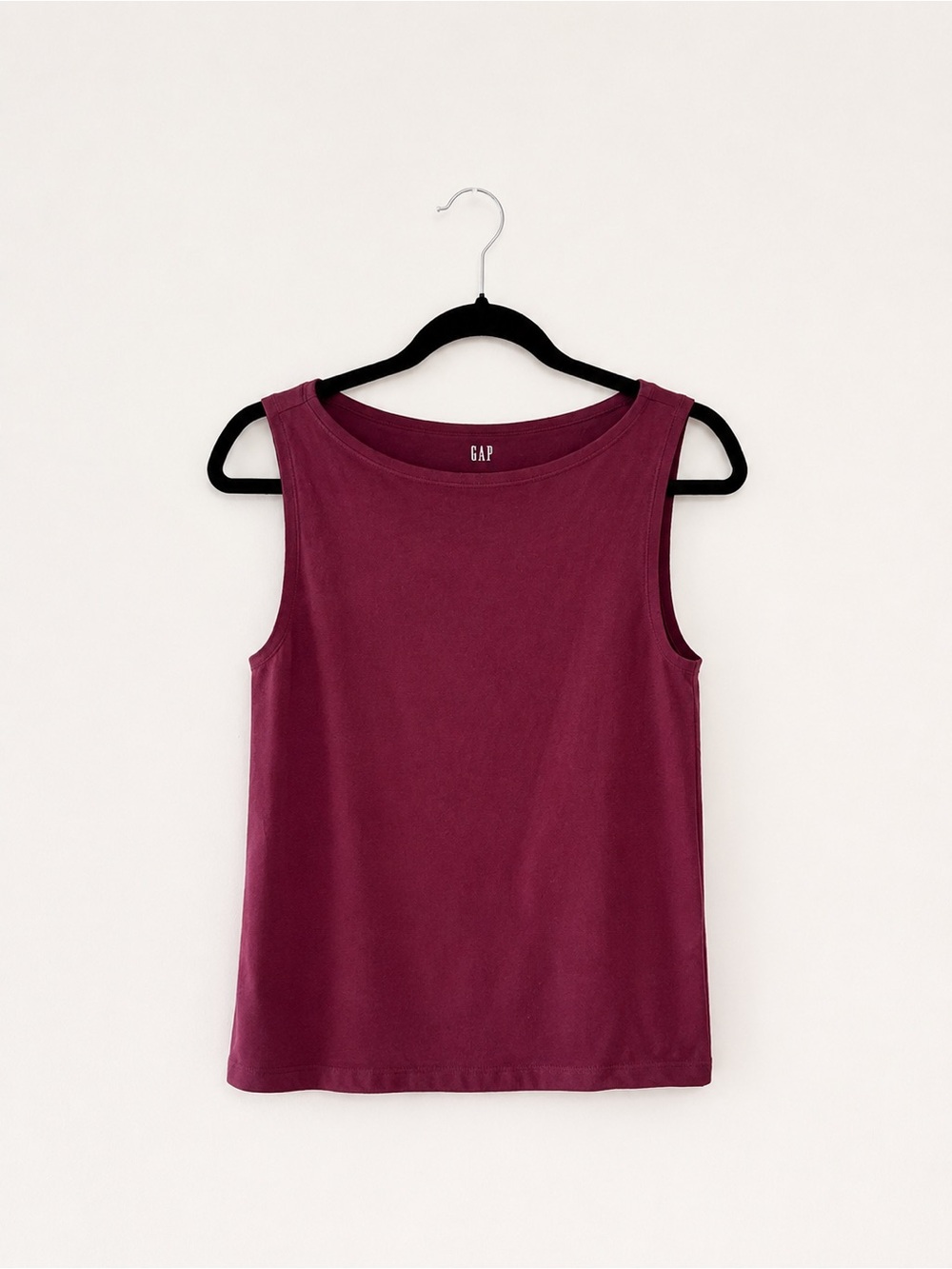 GAP Women's Tank Top in Berry Boatneck